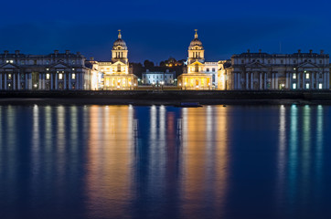 Obraz na płótnie Canvas London, Greenwich view from Isle of Dogs