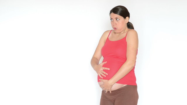 Pregnant woman in pain
