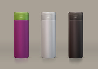 vector plastic bottle for new design shampoo or shower gel