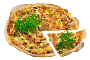 pizza isolated on white background