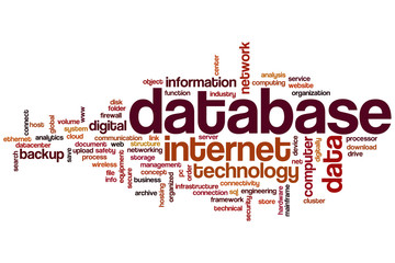 Database word cloud