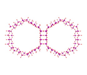 MCM-41 molecule isolated on white