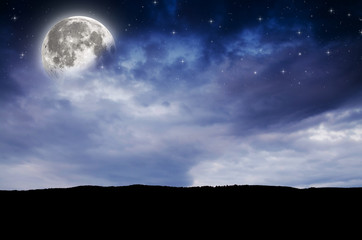 Fototapeta na wymiar Night background. Elements of this image furnished by NASA.