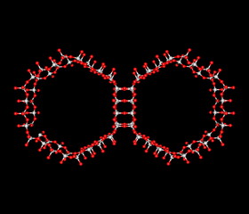 MCM-41 molecule isolated on black