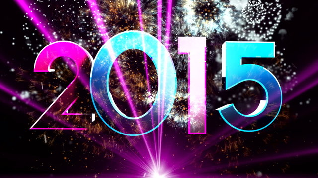 Happy New Year 2015 sparklers firework