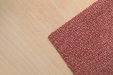 table clothe on wood