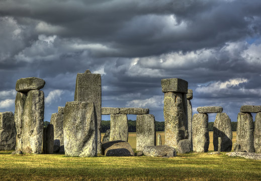 Stonehenge in gathering storm