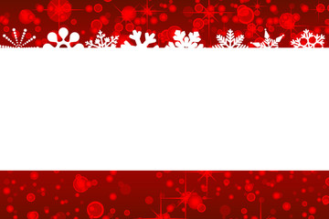Christmas snowflakes red and white card