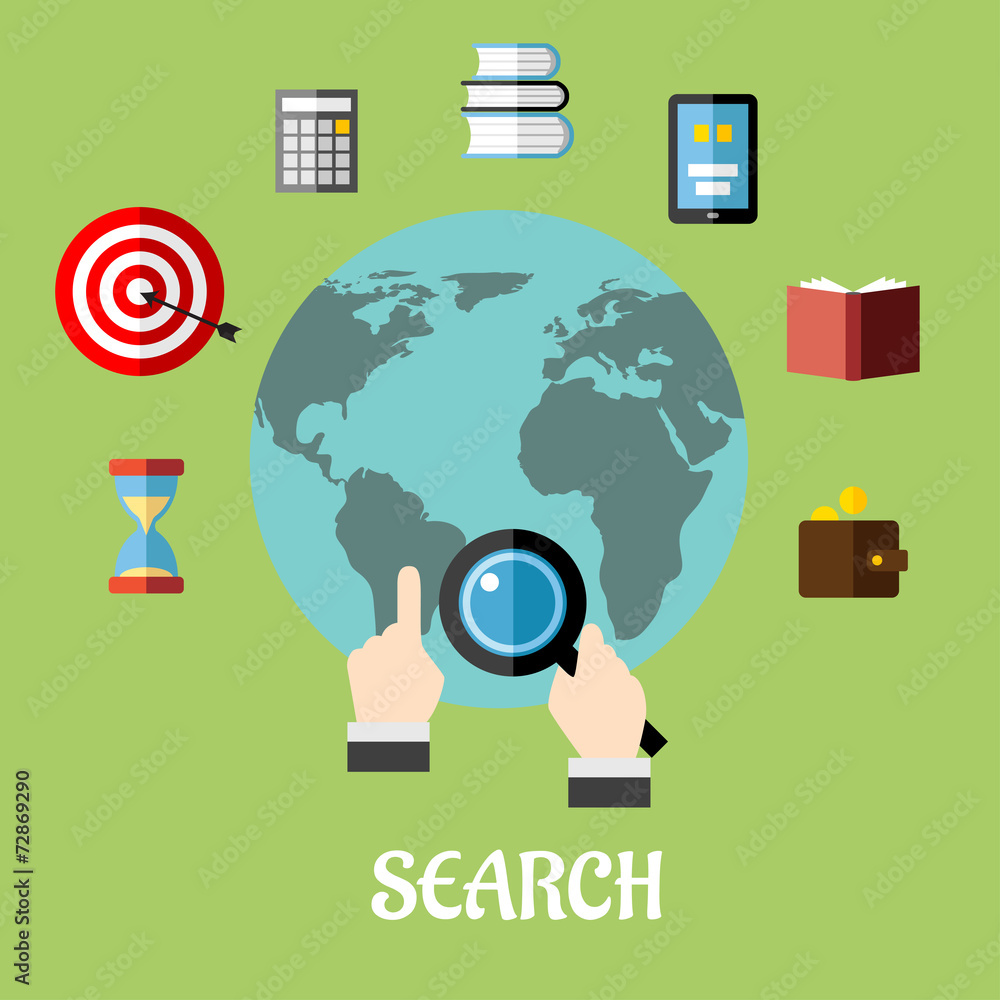Poster man conducting a global search