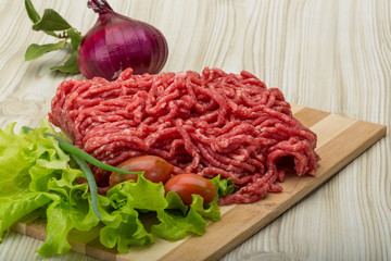Raw minced beef