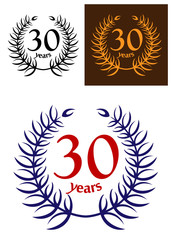 30 Years Anniversary laurel wreath
