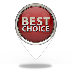 Best choice pointer icon on white background
