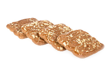 Speculaas, typical Dutch sweets isolated over white