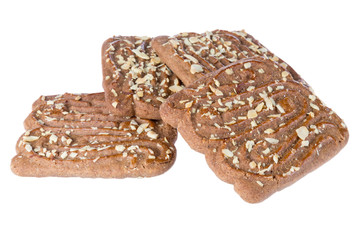 Speculaas, typical Dutch sweets isolated over white