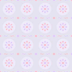 Gentle floral seamless pattern in pastel colors