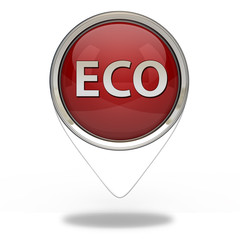 eco pointer icon on white background