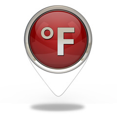 fahrenheit pointer icon on white background