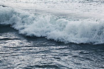 Naklejka premium texture waves sea storm gray foam