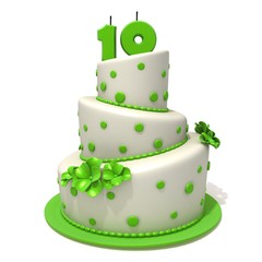Birthday cake with number ten