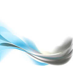 Light wave smoke horizontal abstract isolated background