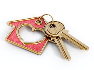 Keys and house pendant