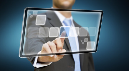 Businessman tablet concept