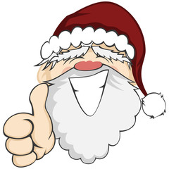 Santa Faces - Santa Claus is smiling and showing "ok"