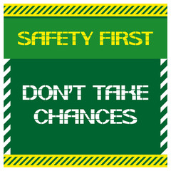 Fototapeta premium Safety first.Don't take chances