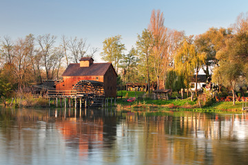 Watermill in river Small Danube - Slovakia, Jelka