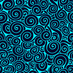 Blue seamless wave pattern.