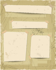 Blank paper on Grunge paper textured background