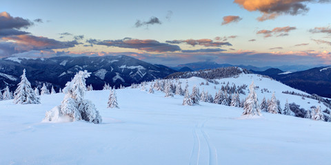 Naklejka premium Winter mountain panorama - Donovaly