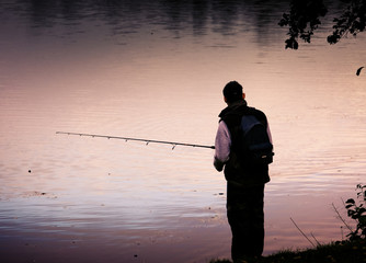 pêcheur étang