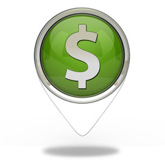 money pointer icon on white background