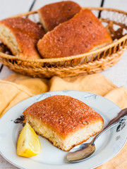 lemon cinnamon buns on a white background