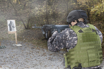 special anti-terrorist squad, coached at the shooting range