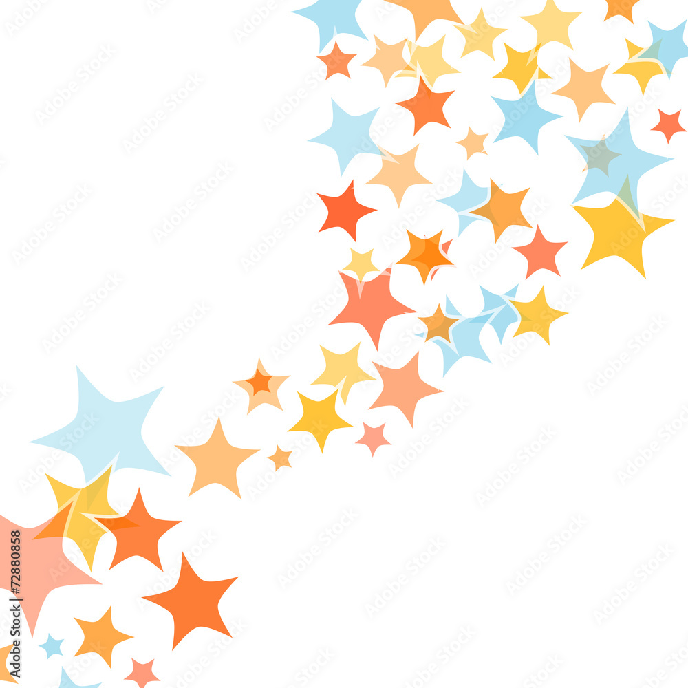 Wall mural abstract colorful stars background