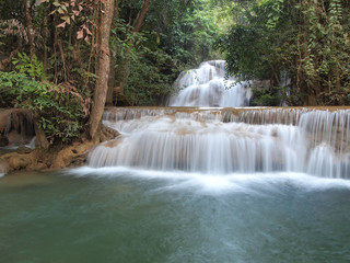 Fototapeta na wymiar Beautiful Waterfall in Srinakarin Dam National Park ,Thailand