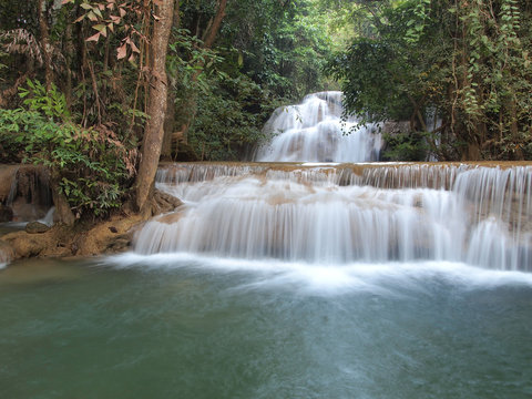 Beautiful Waterfall in Srinakarin Dam National Park ,Thailand © paisan191