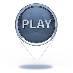 play pointer icon on white background