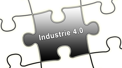 Fototapeta premium ptk50 PuzzleTeilGrafik ptk-v11 - industrie 4 0 - schwarz g2507