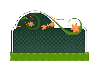 Abstract Retro Flourish Banner Vector