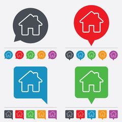 Home sign icon. Main page button. Navigation