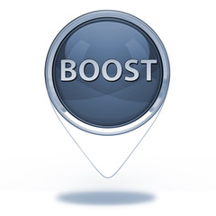 Boost pointer icon on white background