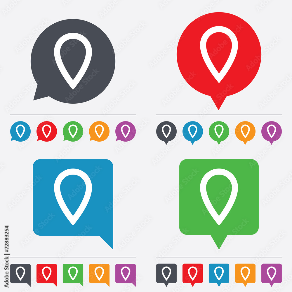 Poster map pointer sign icon. marker symbol.