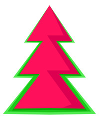 Obraz premium Abstract Red Christmas Tree Design