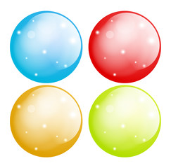 Colorful Glossy Buttons Set