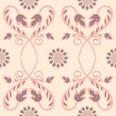 Fototapeta premium Seamless colourful ornament tiles