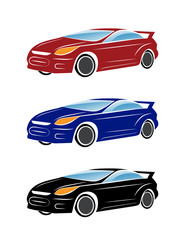 car illustration on a white background