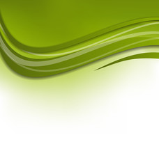 Green wawy background, design template
